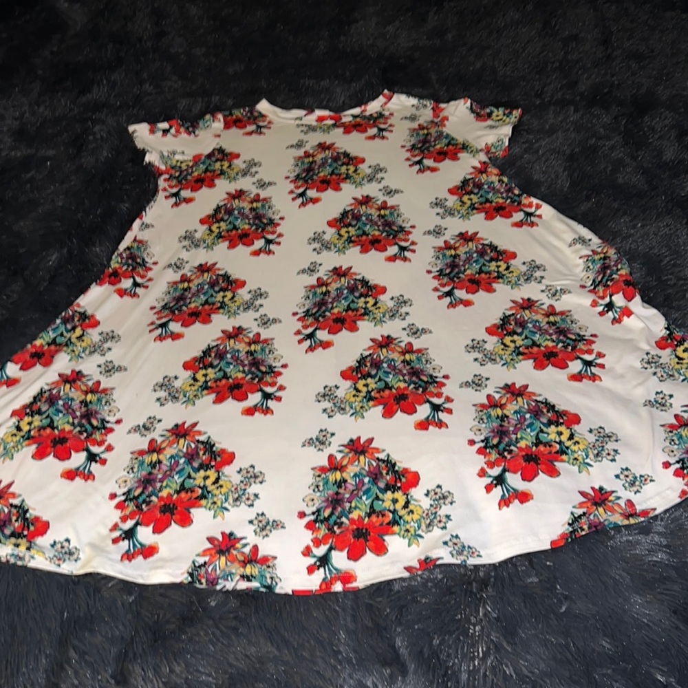 Honey & Lace Floral Pocket Dress | White Red Green Yellow | 2X